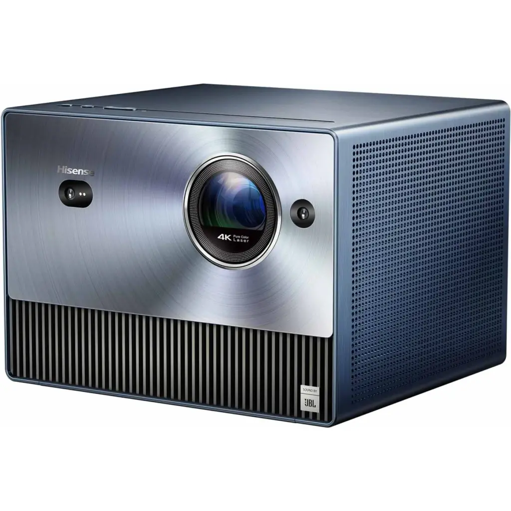 Hisense C1 4K UHD Triple Color RGB Laser Portable Mini Projector, up to 300″, Viddà OS, Dolby Vision HDR10, 110% BT.2020 Color Gamut, 20w JBL Sound, Netflix, Auto Keystone Correction, MEMC (3YRs WRTY)