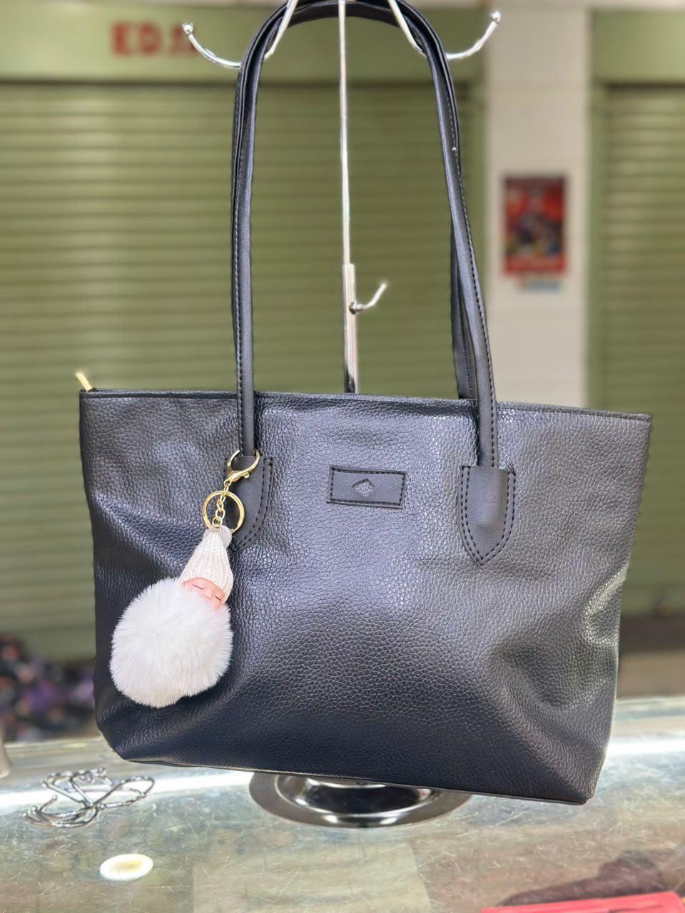 Classic black tote bag