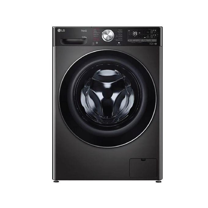 LG washing machine F4V9BDP2EE, 12kg/8kg, Front Load Washer/Dryer , AI DD™ , Steam™, TurboWash™-Black