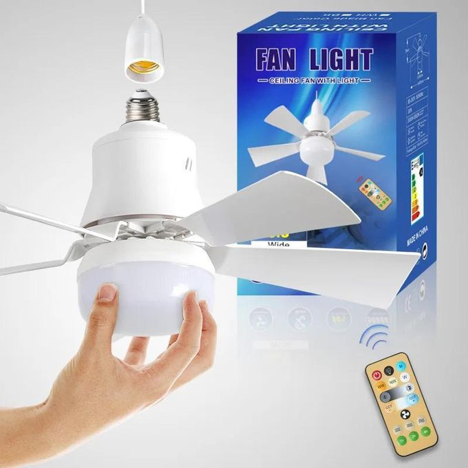 Socket Fan Light LED Ceiling Fan with Lights, 30W Low Profile Flush Mount Dimmable Ceiling Light with Fan and Remote Control, Timing, 3 Color Dimmable LED, 3 Speeds, Small Electric Fan Lamp for Bedroom Kitchen Dining RoomOffice Dormitory -Multicolor