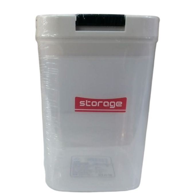 960ml Plastic Square Transparent Storage Box Tin Containers Organizer - Clear.
