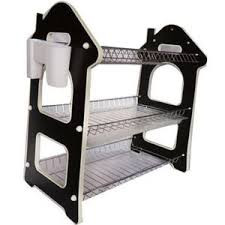 3 Tier Dish Draining Rack - Blue.