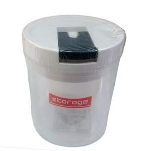960ml Plastic Square Transparent Storage Box Tin Containers Organizer - Clear.
