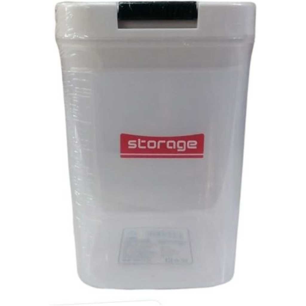 500ml Round Plastic Transparent Storage Box Tin Containers Organizer - Clear.