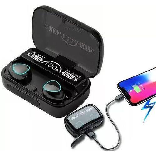 M10 V5.3 Earbuds with power bank and touch control -Black
