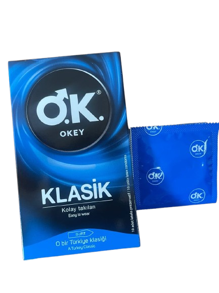 Okey male classic condoms.10-pack