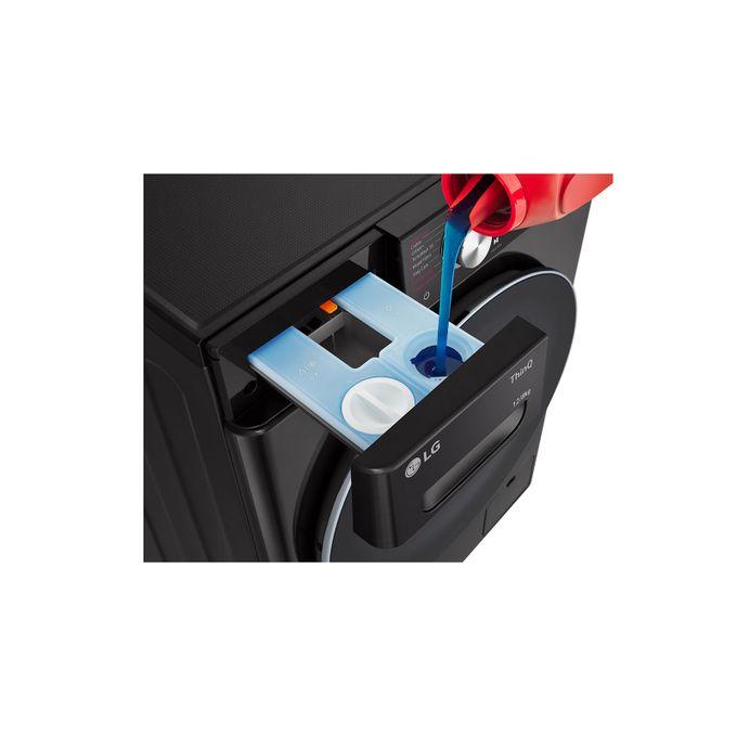 LG washing machine F4V9BDP2EE, 12kg/8kg, Front Load Washer/Dryer , AI DD™ , Steam™, TurboWash™-Black